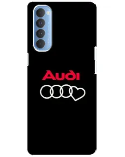 Чохол для OPPO Reno 4 Pro з картинкою «Логотип Audi Heart»
