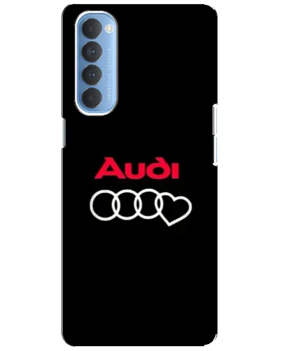Чехол для OPPO Reno 4 Pro с картинкой «Логотип Audi Heart»