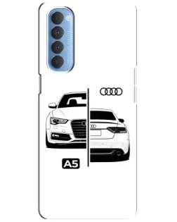 Чохол для OPPO Reno 4 Pro з картинкою «Audi — контрастний дизайн»