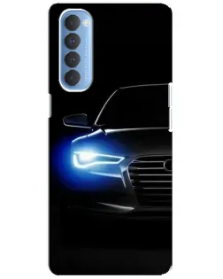 Чохол для OPPO Reno 4 Pro з картинкою «Неоновий погляд Audi»