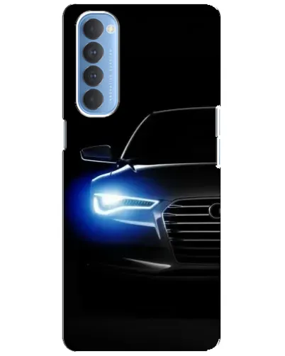 Чехол для OPPO Reno 4 Pro с картинкой «Неоновый взгляд Audi»