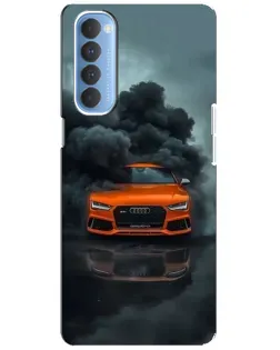 Чохол для OPPO Reno 4 Pro з картинкою «Audi у хмарах диму»