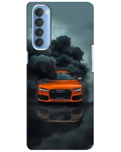 Чехол для OPPO Reno 4 Pro с картинкой «Audi в облаках дыма»