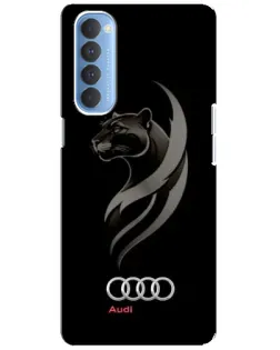 Чохол для OPPO Reno 4 Pro з картинкою «Графіка — пантера та Audi»