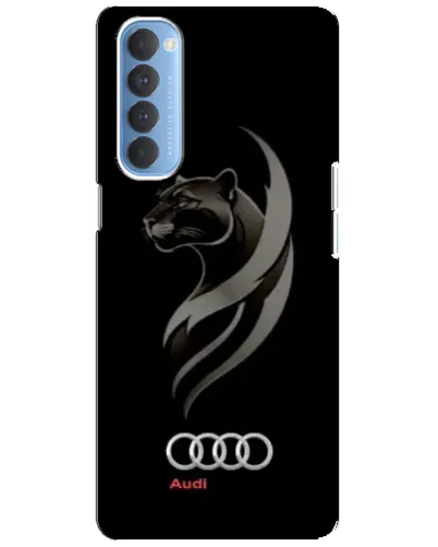 Чехол для OPPO Reno 4 Pro с картинкой «Графика — пантера и Audi»