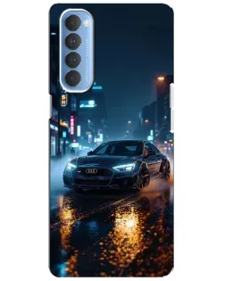 Чохол для OPPO Reno 4 Pro з картинкою «Нічне місто та Audi»