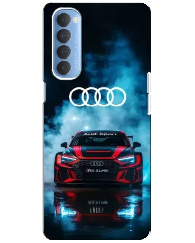 Чехол для OPPO Reno 4 Pro с картинкой «Audi Sport — неон»