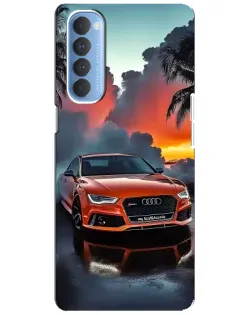 Чохол для OPPO Reno 4 Pro з картинкою «Audi — захід сонця»