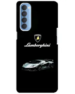 Чехол для OPPO Reno 4 Pro с картинкой «Логотип Lamborghini классика»