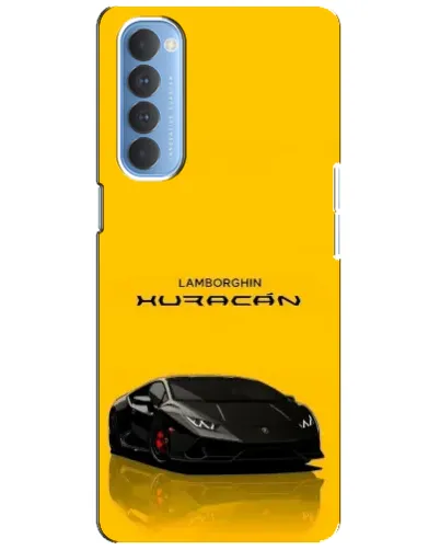 Чехол для OPPO Reno 4 Pro с картинкой «Lamborghini Huracan черный»