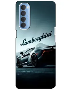 Чехол для OPPO Reno 4 Pro с картинкой «Классическая надпись Lamborghini»