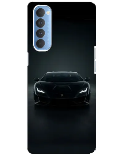 Чехол для OPPO Reno 4 Pro с картинкой «Черный Lamborghini Aventador»