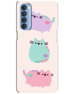 Чохол для OPPO Reno 4 Pro з картинкою «Pusheen тріо» Чохол для OPPO Reno 4 Pro з картинкою «Pusheen тріо»