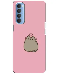 Чохол для OPPO Reno 4 Pro з картинкою «Pusheen серце» Чохол для OPPO Reno 4 Pro з картинкою «Pusheen серце»