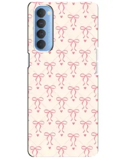 Чехол для OPPO Reno 4 Pro с картинкой «Розовые бантики Coquette»