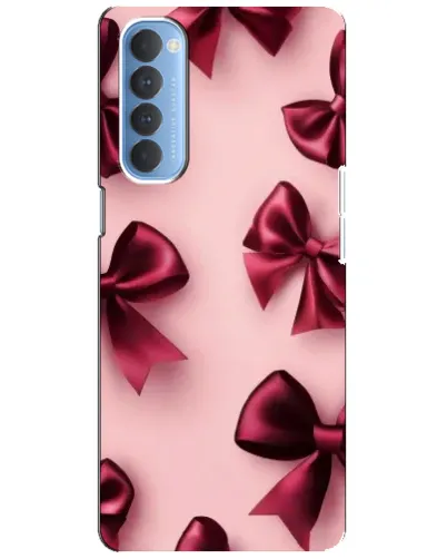 Чехол для OPPO Reno 4 Pro с картинкой «Бордовый атлас»