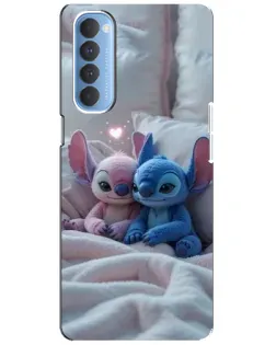 Чехол для OPPO Reno 4 Pro с картинкой «Плюшевые Стич Ангел» Чехол для OPPO Reno 4 Pro с картинкой «Плюшевые Стич Ангел»