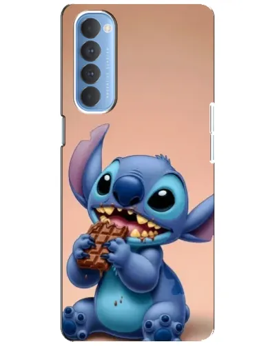 Чохол для OPPO Reno 4 Pro з картинкою «Стіч їсть шоколад»