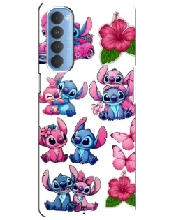 Чехол для OPPO Reno 4 Pro с картинкой «Стикеры Stitch и Angel» Чехол для OPPO Reno 4 Pro с картинкой «Стикеры Stitch и Angel»