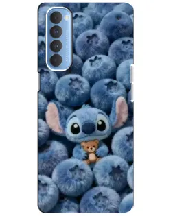 Чехол для OPPO Reno 4 Pro с картинкой «Стич и голубика» Чехол для OPPO Reno 4 Pro с картинкой «Стич и голубика»