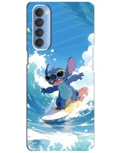 Чехол для OPPO Reno 4 Pro с картинкой «Стич на волне» Чехол для OPPO Reno 4 Pro с картинкой «Стич на волне»