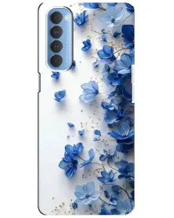 Чехол для OPPO Reno 4 Pro с картинкой «Голубой цветочный каскад»