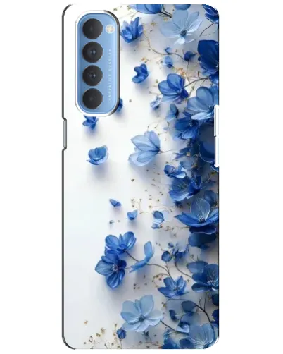 Чехол для OPPO Reno 4 Pro с картинкой «Голубой цветочный каскад» Чехол для OPPO Reno 4 Pro с картинкой «Голубой цветочный каскад»