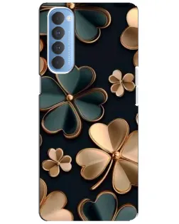 Чехол для OPPO Reno 4 Pro с картинкой «Клевер в золоте»