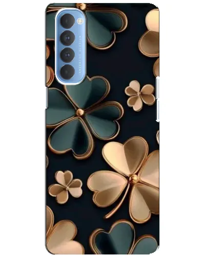 Чехол для OPPO Reno 4 Pro с картинкой «Клевер в золоте» Чехол для OPPO Reno 4 Pro с картинкой «Клевер в золоте»