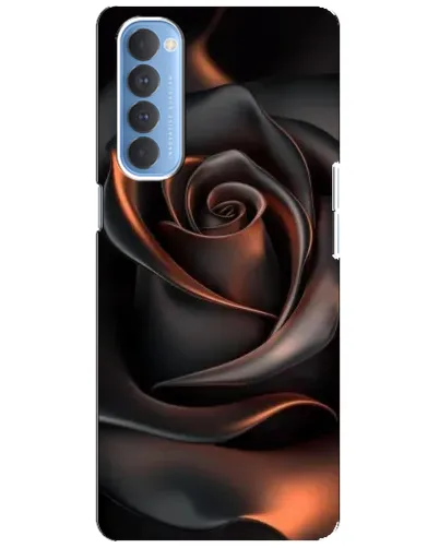 Чехол для OPPO Reno 4 Pro с картинкой «Шелковая черная роза» Чехол для OPPO Reno 4 Pro с картинкой «Шелковая черная роза»