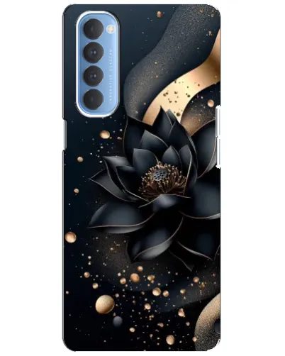 Чехол для OPPO Reno 4 Pro с картинкой «Черный лотос» Чехол для OPPO Reno 4 Pro с картинкой «Черный лотос»