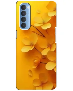 Чехол для OPPO Reno 4 Pro с картинкой «Золотые лепестки»