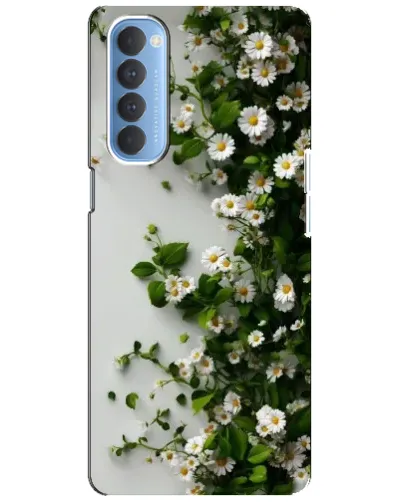 Чехол для OPPO Reno 4 Pro с картинкой «Ветка мелких белых цветов» Чехол для OPPO Reno 4 Pro с картинкой «Ветка мелких белых цветов»