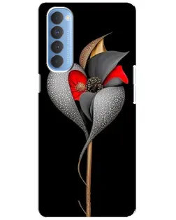 Чехол для OPPO Reno 4 Pro с картинкой «Серебряный фантазийный цветок» Чехол для OPPO Reno 4 Pro с картинкой «Серебряный фантазийный цветок»
