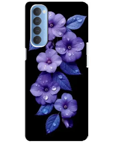 Чехол для OPPO Reno 4 Pro с картинкой «Фиолетовые цветы с росою» Чехол для OPPO Reno 4 Pro с картинкой «Фиолетовые цветы с росою»
