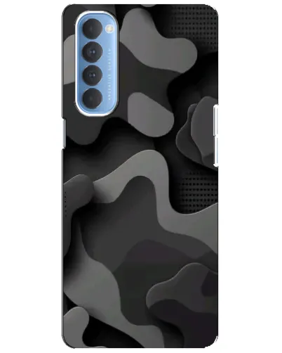 Чехол для OPPO Reno 4 Pro с картинкой «Темный абстрактный камуфляж» Чехол для OPPO Reno 4 Pro с картинкой «Темный абстрактный камуфляж»