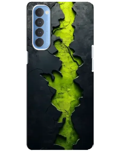 Чехол для OPPO Reno 4 Pro с картинкой «Салатовый разлом скалы» Чехол для OPPO Reno 4 Pro с картинкой «Салатовый разлом скалы»