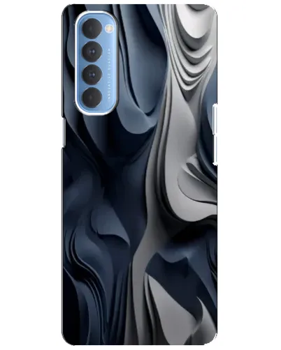 Чехол для OPPO Reno 4 Pro с картинкой «Объемные синие складки» Чехол для OPPO Reno 4 Pro с картинкой «Объемные синие складки»