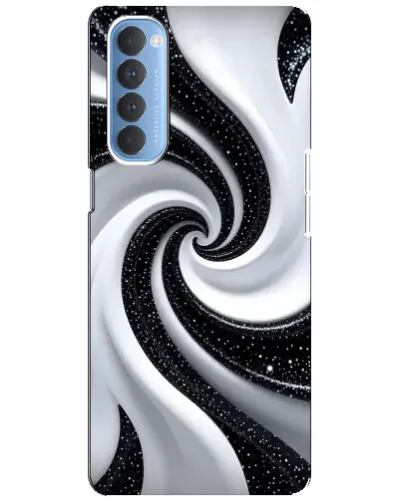 Чехол для OPPO Reno 4 Pro с картинкой «Черно-белая спираль» Чехол для OPPO Reno 4 Pro с картинкой «Черно-белая спираль»