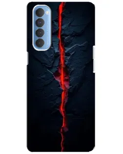 Чехол для OPPO Reno 4 Pro с картинкой «Kрасная лавовая трещина»