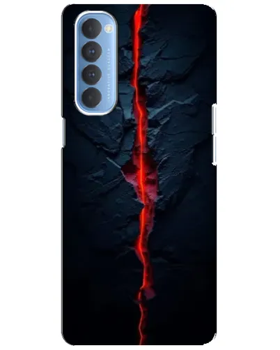 Чехол для OPPO Reno 4 Pro с картинкой «Kрасная лавовая трещина» Чехол для OPPO Reno 4 Pro с картинкой «Kрасная лавовая трещина»