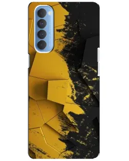 Чехол для OPPO Reno 4 Pro с картинкой «Золотые осколки геометрии»