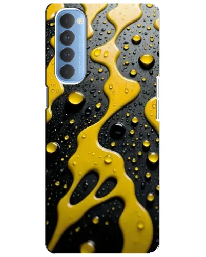 Чехол для OPPO Reno 4 Pro с картинкой «Жидкое желтое золото» Чехол для OPPO Reno 4 Pro с картинкой «Жидкое желтое золото»