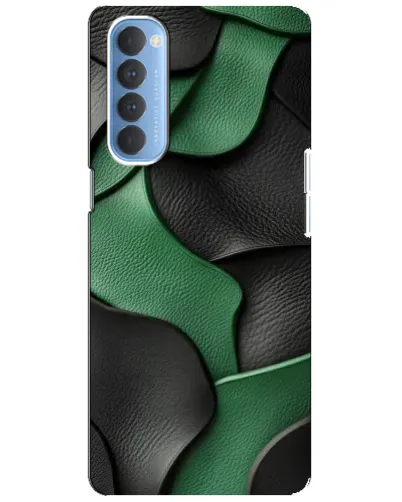 Чехол для OPPO Reno 4 Pro с картинкой «Зеленые кожаные волны» Чехол для OPPO Reno 4 Pro с картинкой «Зеленые кожаные волны»