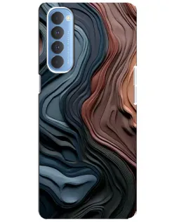 Чехол для OPPO Reno 4 Pro с картинкой «Цветные волны каньона»