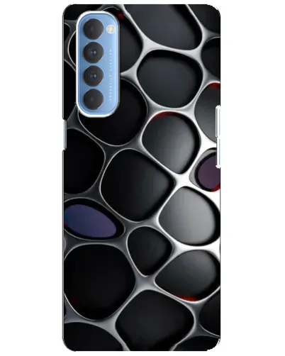 Чехол для OPPO Reno 4 Pro с картинкой «Объемная темная решетка» Чехол для OPPO Reno 4 Pro с картинкой «Объемная темная решетка»