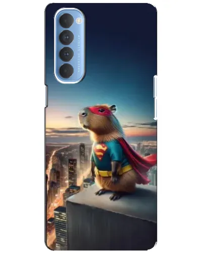 Чехол для OPPO Reno 4 Pro с картинкой «Капи-мен супергерой» Чехол для OPPO Reno 4 Pro с картинкой «Капи-мен супергерой»