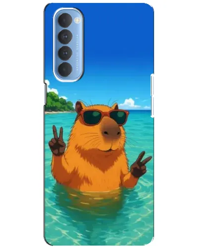 Чехол для OPPO Reno 4 Pro с картинкой «Морская капибара» Чехол для OPPO Reno 4 Pro с картинкой «Морская капибара»