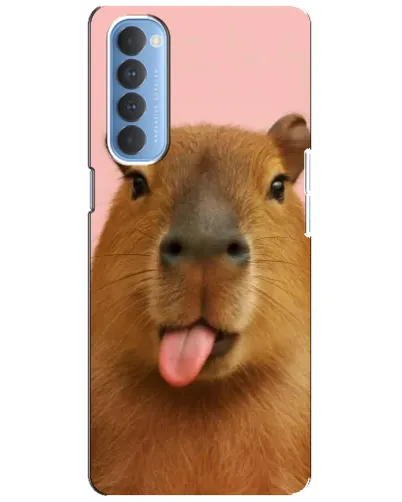 Чехол для OPPO Reno 4 Pro с картинкой «Капибара с языком» Чехол для OPPO Reno 4 Pro с картинкой «Капибара с языком»