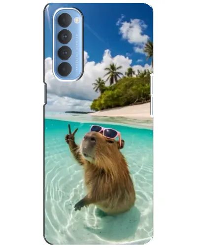 Чехол для OPPO Reno 4 Pro с картинкой «Капибара на море» Чехол для OPPO Reno 4 Pro с картинкой «Капибара на море»
